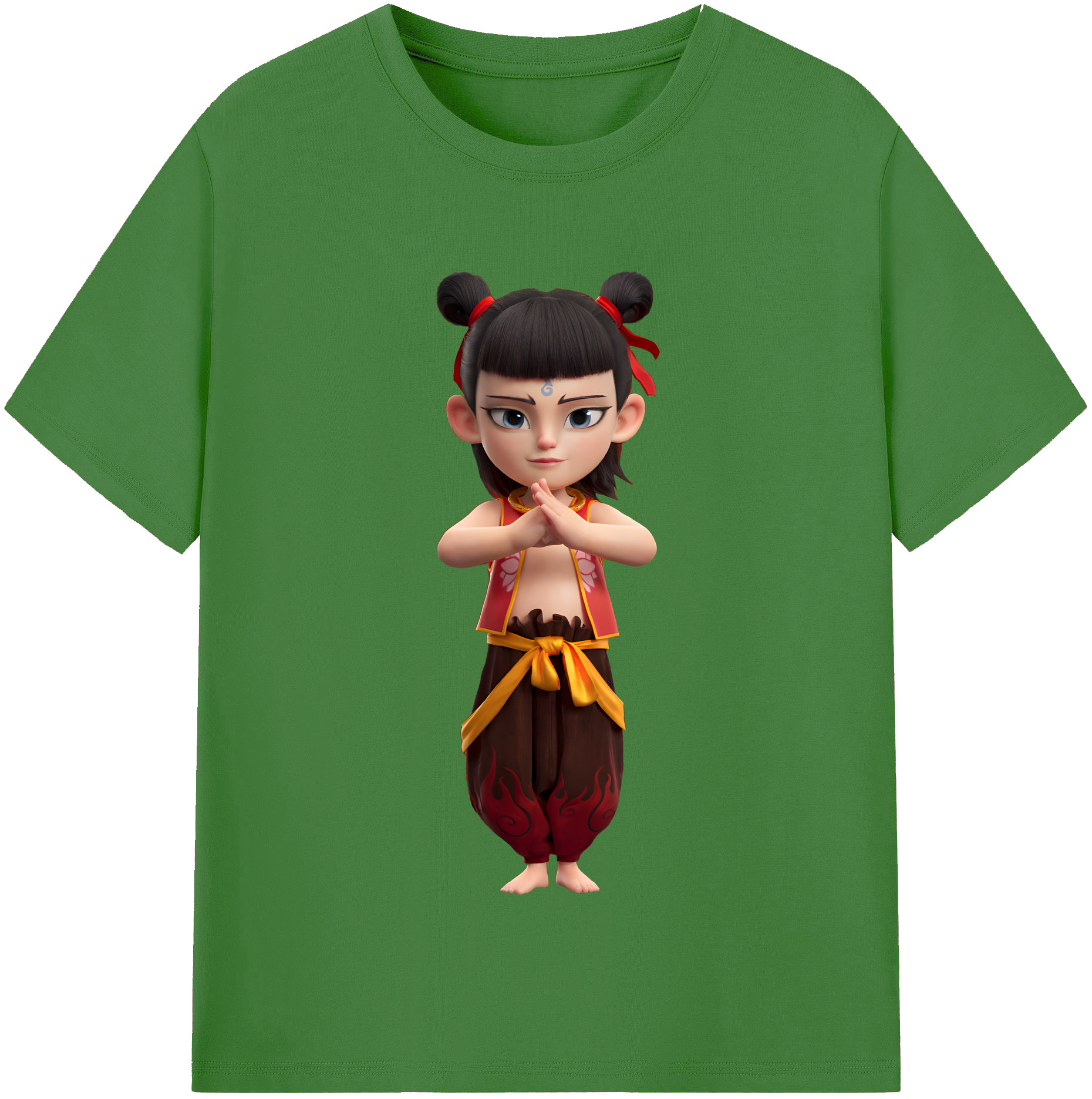 （画像用） Ne Zha 2 ナタ 魔童の大暴れ レディースカジュアルプリントTシャツ（綿100％）